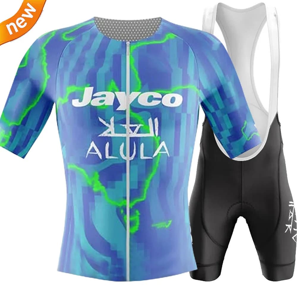 Jayco Alula Team 2026 Cycling Jersey Set Summer Blue Green Clothing Road Bike Shirts Suit Bicycle Bib Shorts MTB Maillot