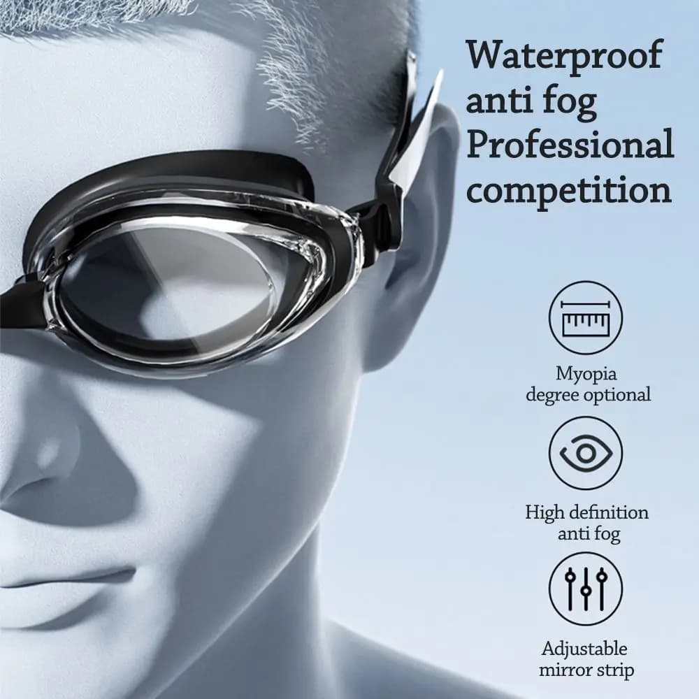 Creative Summer Swimwear HD Swim Glasses for Raincoat Diving Silicone Adjustable Swimming Glasses Man Woman