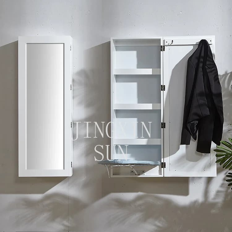multi-function wall-mounted ironing wardrobe wall-mounted mirror cabinet iron board