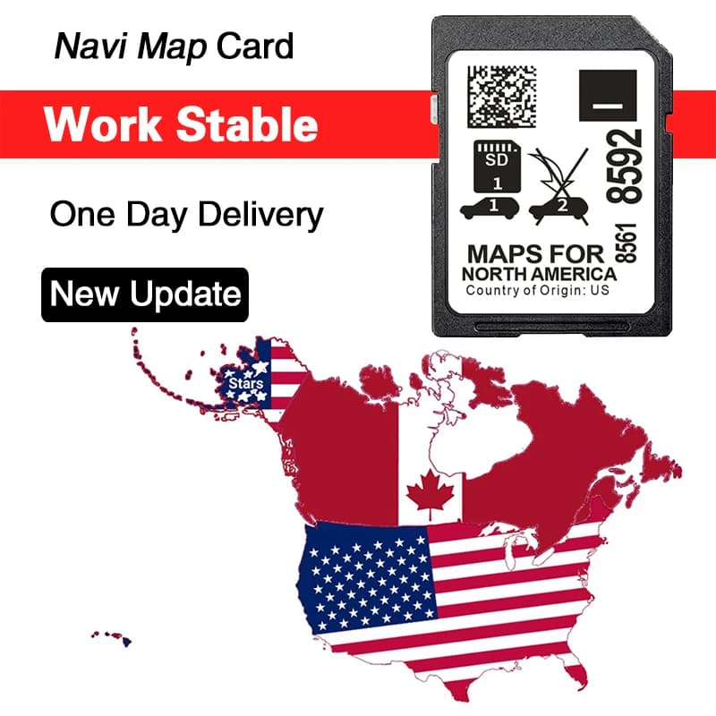 Scheda SD di Navigazione con Mappe del Nord America 8561-8592, Ultima Versione di Navigatore Satellitare per Auto Buick, Cadillac, Chevrolet, GMC 2023