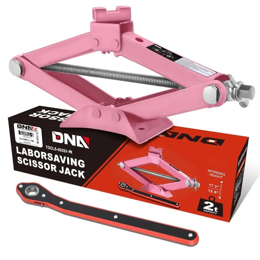 Cric a forbice per auto 2 tonnellate 4409 libbre Kit cric per auto con chiave a cricchetto salva-lavoro per auto SUV sedani 3.85'' 17.4'' Rang di sollevamento