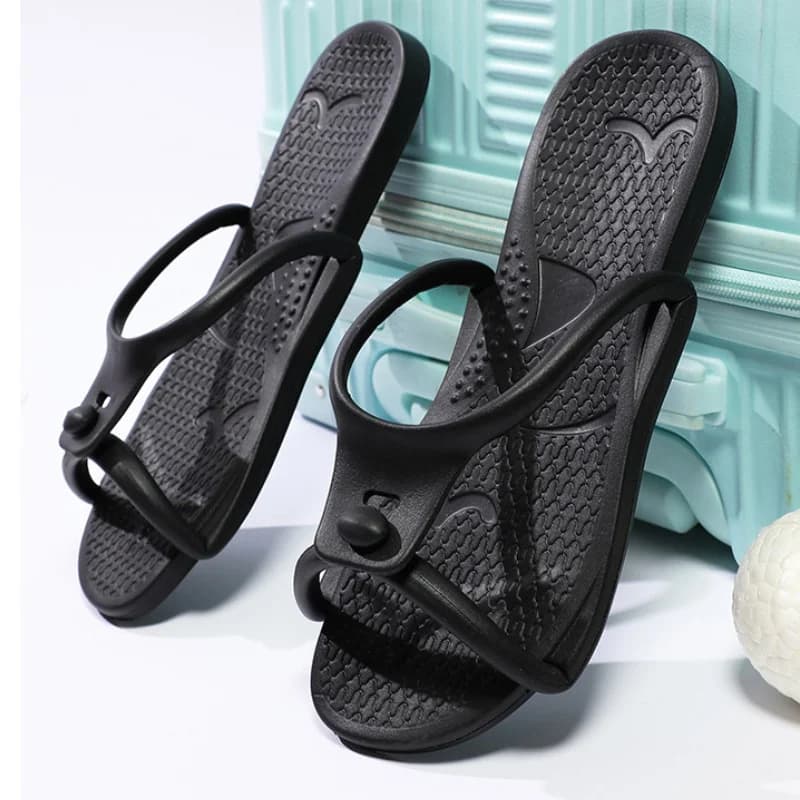 2026 Summer Women Folding Slippers Adults Portable Trip Travel Sandals Couples Indoor Soft Slides Men Beach Non-slip EVA Shoes