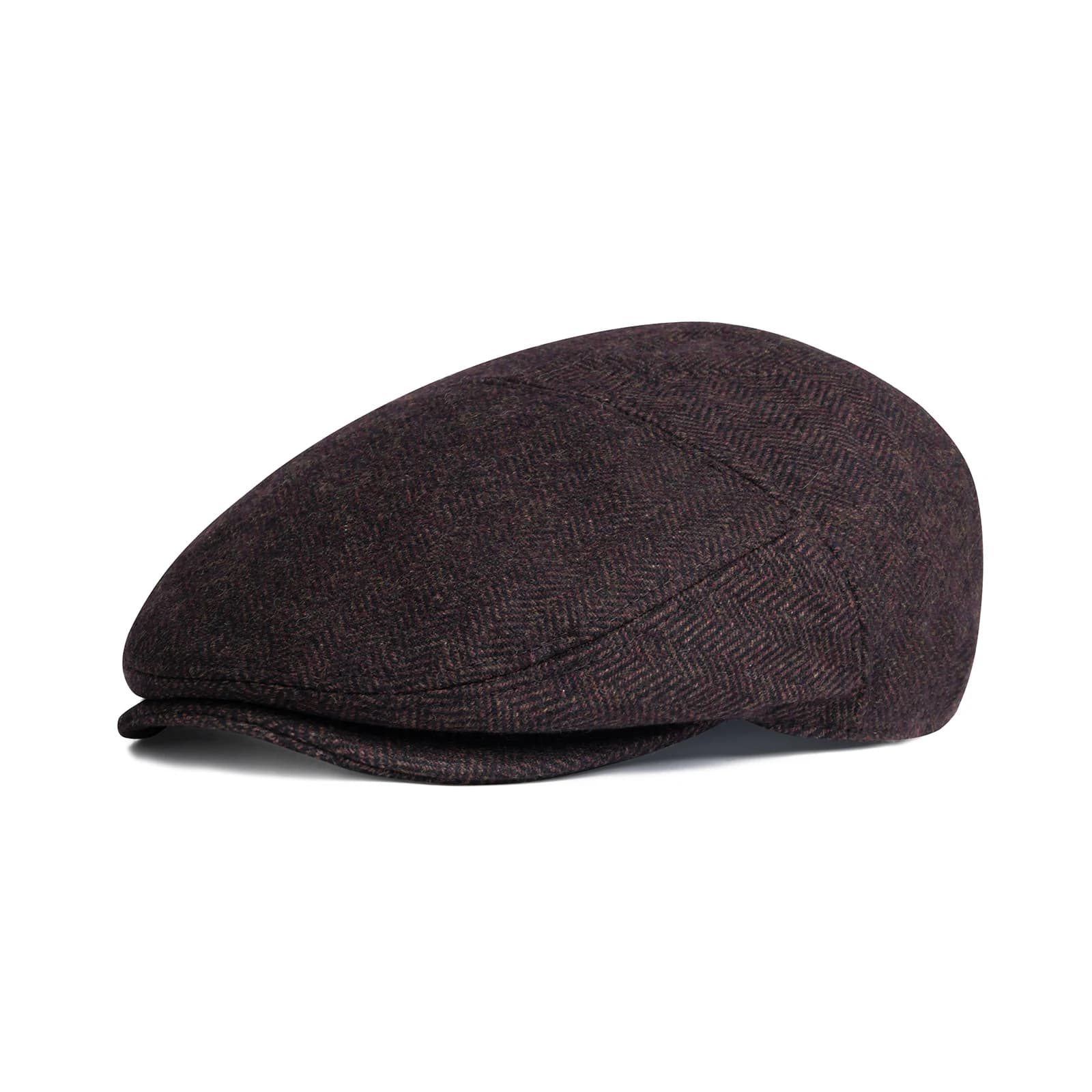 JANGOUL Berretto Newsboy a Spina di Pesce da Uomo, Cappello Boston Irish Classico in Misto Lana Tweed, Berretto da Taksista Caldo per Guida all'Aperto