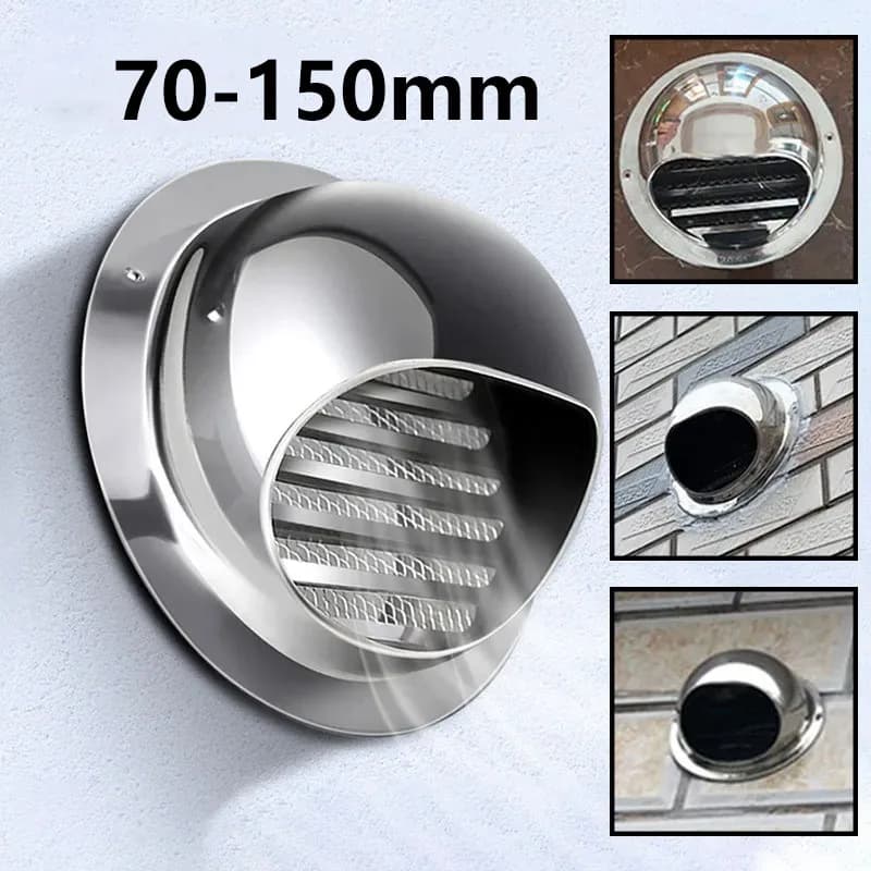 Stainless Steel Wall Ceiling Air Cap, Exhaust Grid Cover, Waterproof Air Grips for Home Hardware