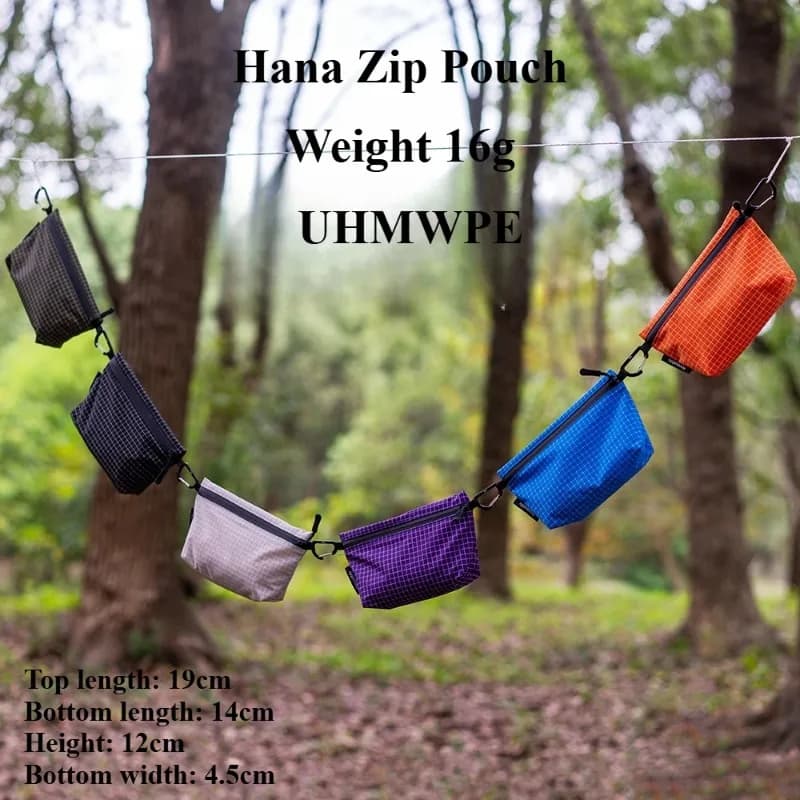 UHMWPE Hana Zip Pouch Ultralight 16g Waterproof Zippered Small Handbag Wallet Passport Holder Heavy-duty Hiking Chest Pack