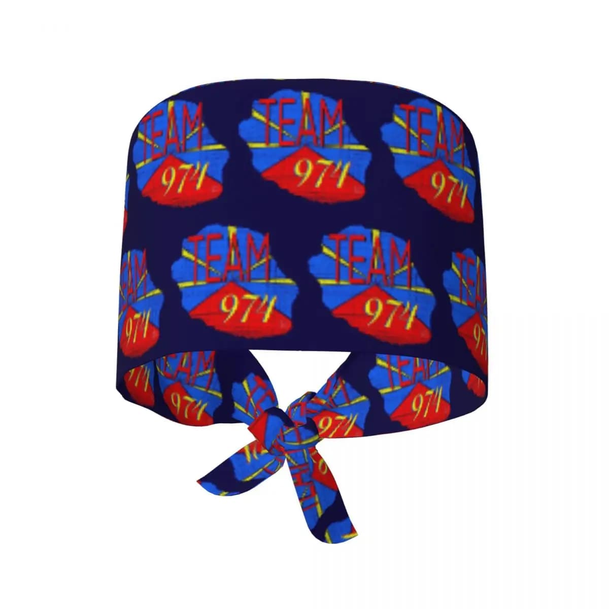 974 Reunion Island Logo Scrub Hat Doctor Working Surgical Cap Unisex Adjustable Nursing Caps for Dentist