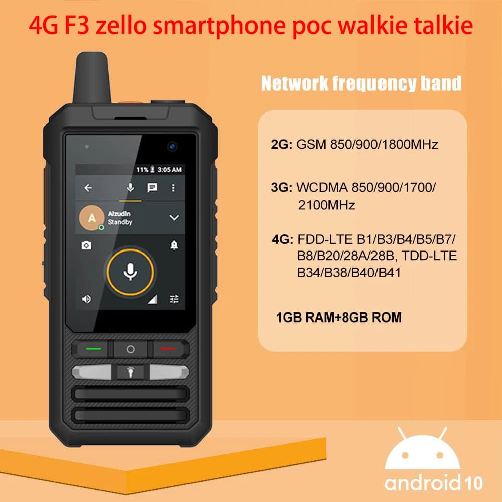 Radio POC a lungo raggio da 100 km | IP68 antipolvere/impermeabile | Doppio SIM 4G | NFC opzionale | Approvato dalla sicurezza/Gov