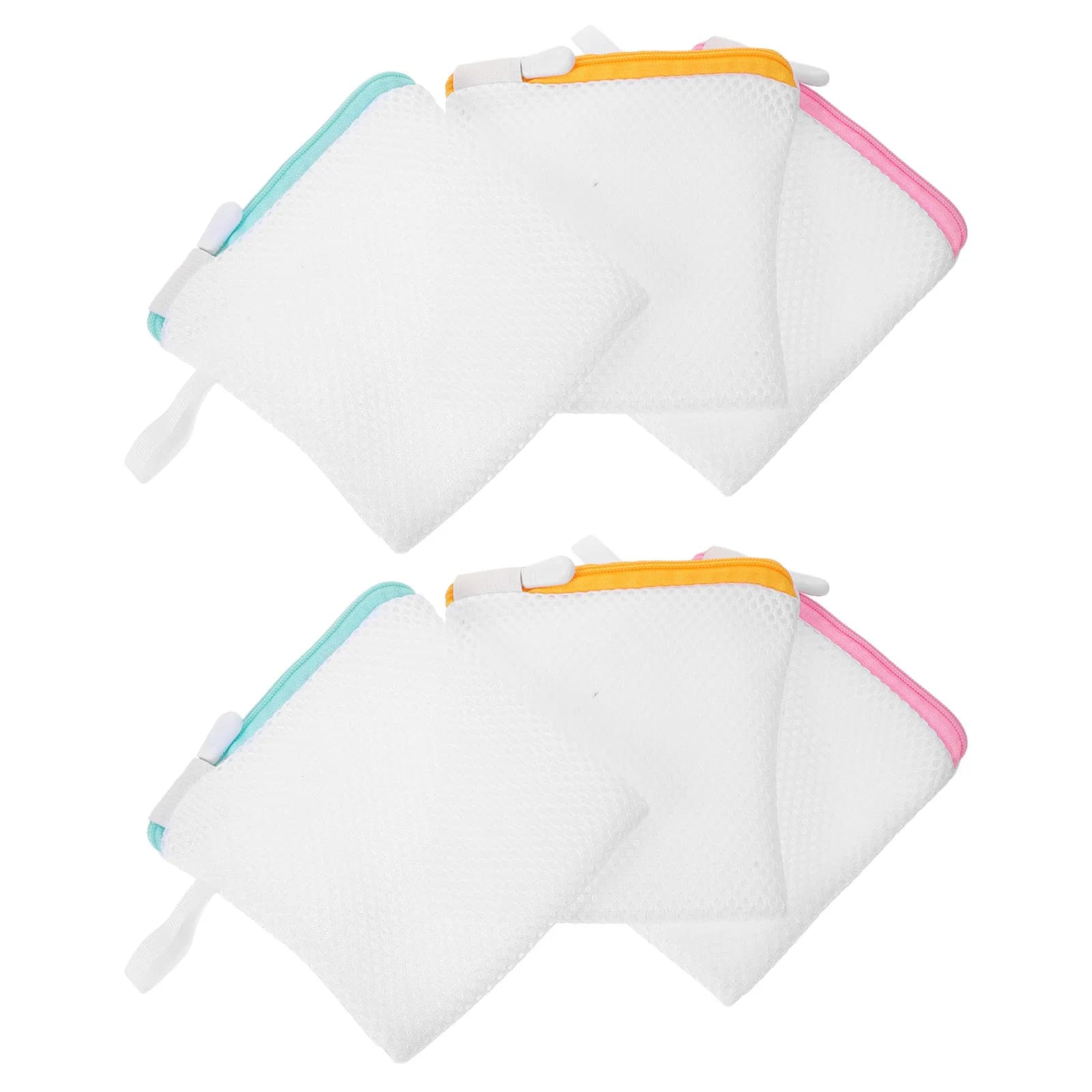 Set of 6 Net Bags for Bucato, 5.50x4.72, with Hinge, for Delicate Washing of Clothes, Socks and Underwear in Washing Machine