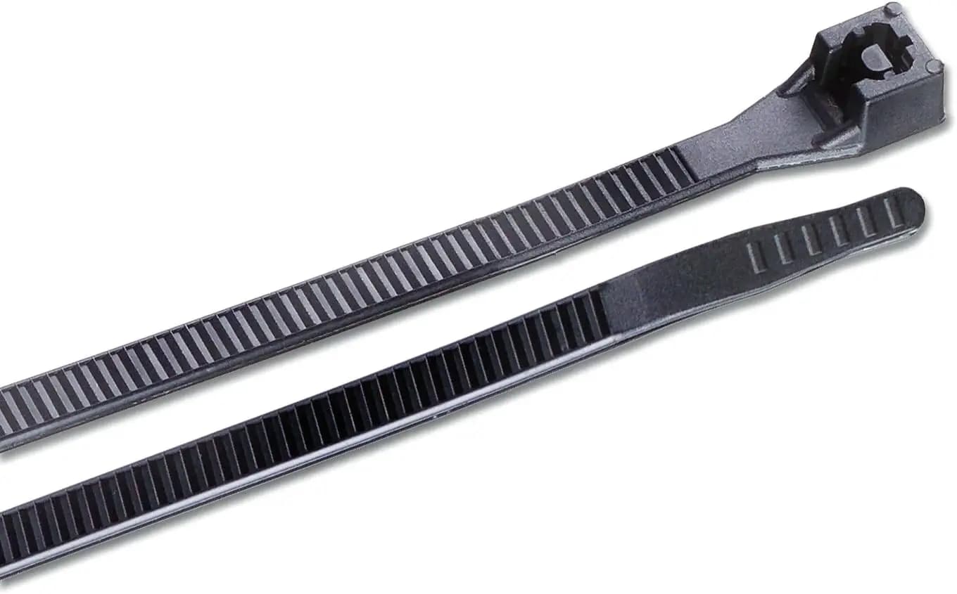 Fascette stringicavo resistenti da 11 pollici, 50 libbre, in nylon resistente ai raggi UV per uso interno/esterno, confezione da 100
