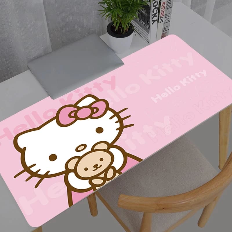 Tappetino per mouse Sanrio Hello Kitty XL Lockedge, accessori da gioco di grandi dimensioni, tappetino per tastiera e mouse per computer, tappetino per mouse da scrivania per Csgo