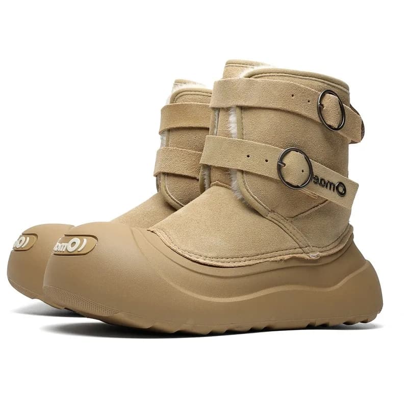 Stivali da Neve da Uomo, Scarpe Casual con Pelliccia alla Caviglia, Calde per l'Inverno, in Pelle, Stile Cowboy, Combat, Moto, Chelsea, per Escursioni all'Aperto, Design di Lusso