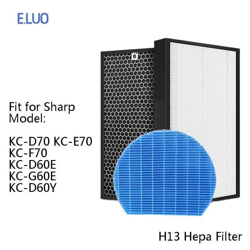 Per Sharp Purificatore D'aria KC-D61 KC-D60 Filtro Hepa FZ-D60HFE Filtro Deodorante FZ-D60DFE FZ-G60DFE Filtro Umidificante FZ-A60MFE