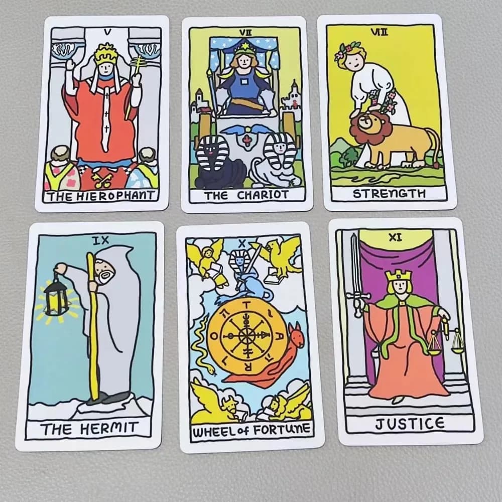 10.3*6cm Lucky Tarot Cards: A 78-card Cute Deck for Beginners Kawaii Tarot Cards