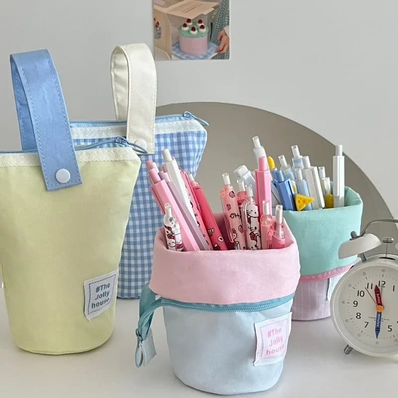 Astuccio portapenne di alta qualità, stile giapponese, per ragazzi e ragazze delle scuole superiori, astuccio di grande capacità, può contenere cancelleria.