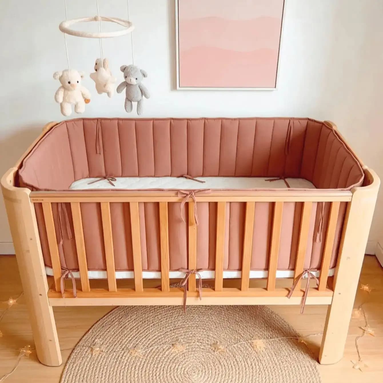 Bumpers In The Crib Baby Bed Bar Protection Soft Sleeping Baby Bed Bumper Baby Bed Barrier Newborn Cushion Braid for Children's