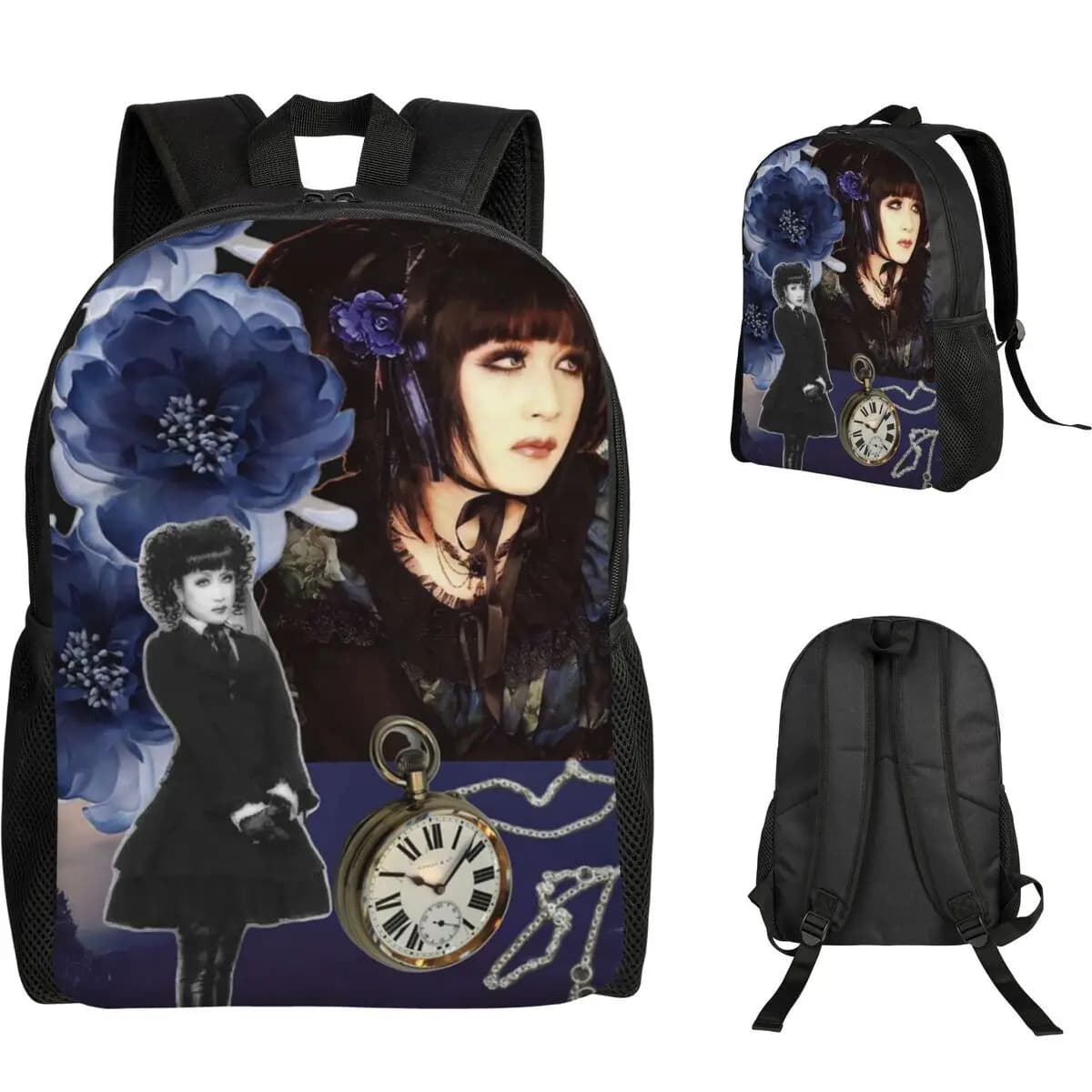 Zaino Gotico Malice Mizer Visual Kei della Band Rock Giapponese, Borsa per Studenti, Ragazzi e Ragazze, Borsa per Libri, Borsa Scolastica, Borsa per Laptop, Borsa a Tracolla