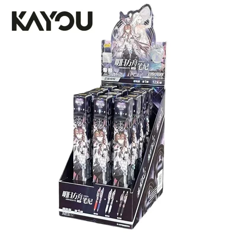 Kayou 12PCS Gel Pen Arknights Official Genuine NeutralPeripheral Shiny Version Retractable Fine Point Daily Writing Stationery