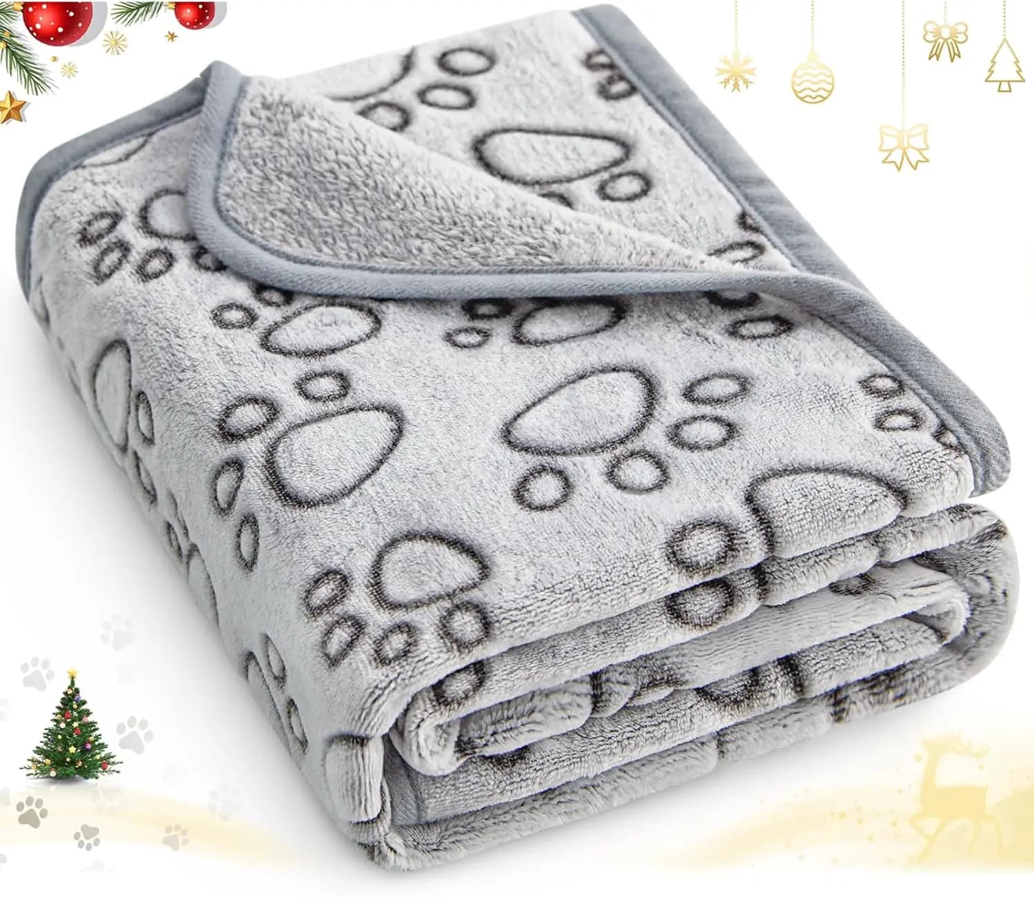Soft winter blanket for washable dogs, indoor cat blanket, cat mat, large, medium, small, dog gifts, essential elements for puppies (gray) bed