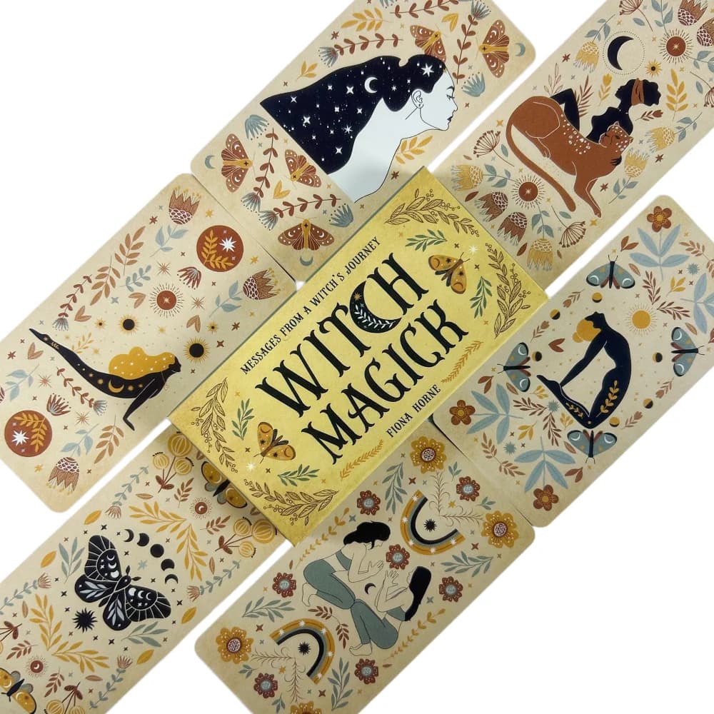 Carte Magiche da Strega in Formato Mini, Mazzo di Oracoli da 40 Pezzi, Carte Ispirazionali con Parole Chiave, Gioco di Carte