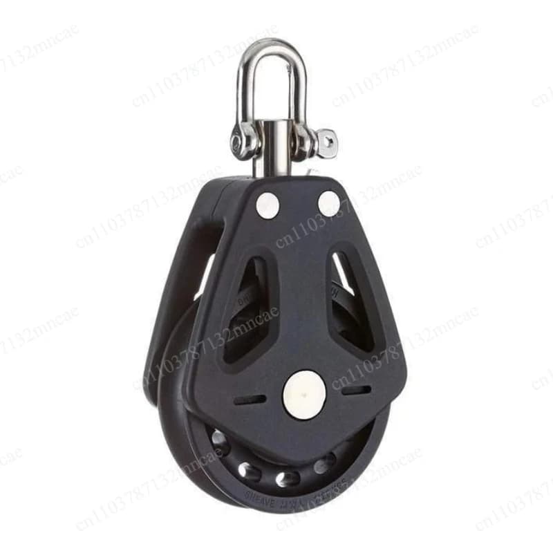 Marine Pulley Single Sheave 50mm Wheel 10mm Rope Swivel Eye Bearing Stainless Steel for Boat Yacht Sailboat Heavy Duty