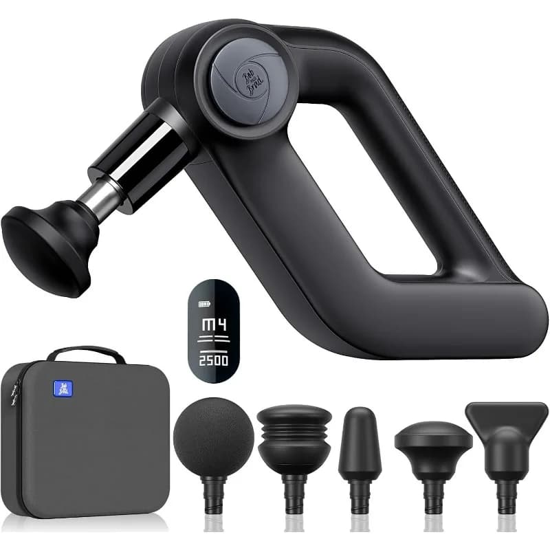 BOB AND BRAD D5 Pro Massage Gun, powerful percussion massage gun for deep fabrics with improved power for athletes, home gym, laptop