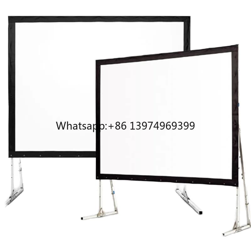 60-400 Inch Portable Projector Screen Fast Fold 4K HD 3D Projection Canvas for Outdoor Large Show