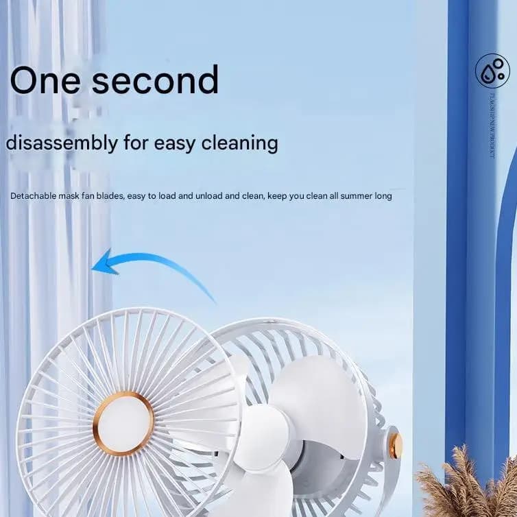 Piccolo ventilatore silenzioso con clip USB per ufficio, dormitorio, scrivania, passeggino | Mini ventilatore elettrico portatile ricaricabile