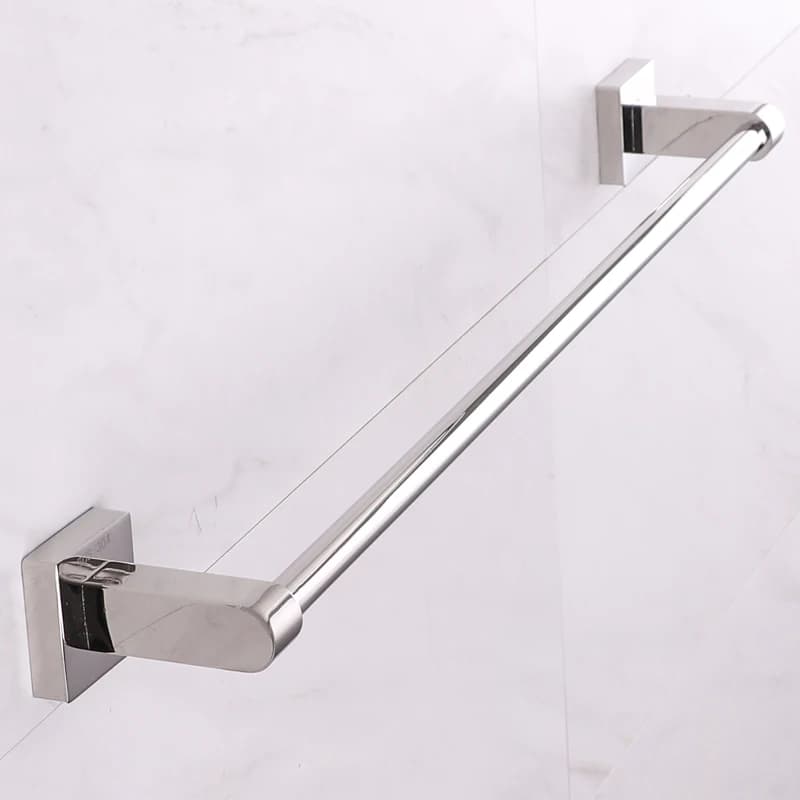Portasciugamani singolo a barra in acciaio inox 304, senza foratura, da parete, per bagno, porta asciugamani, organizer bagno