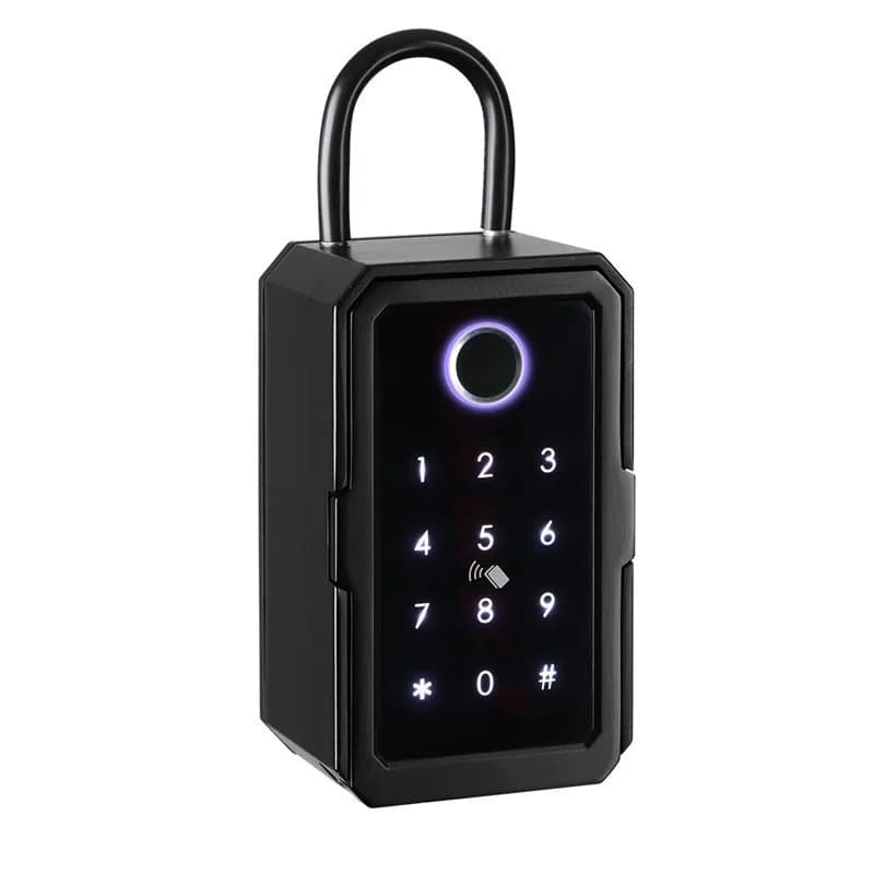 Scatola portachiavi intelligente con impronta digitale, scatola di immagazzinaggio password Bluetooth con blocco all-through, scatola di immagazzinaggio chiave decorativa montata a parete