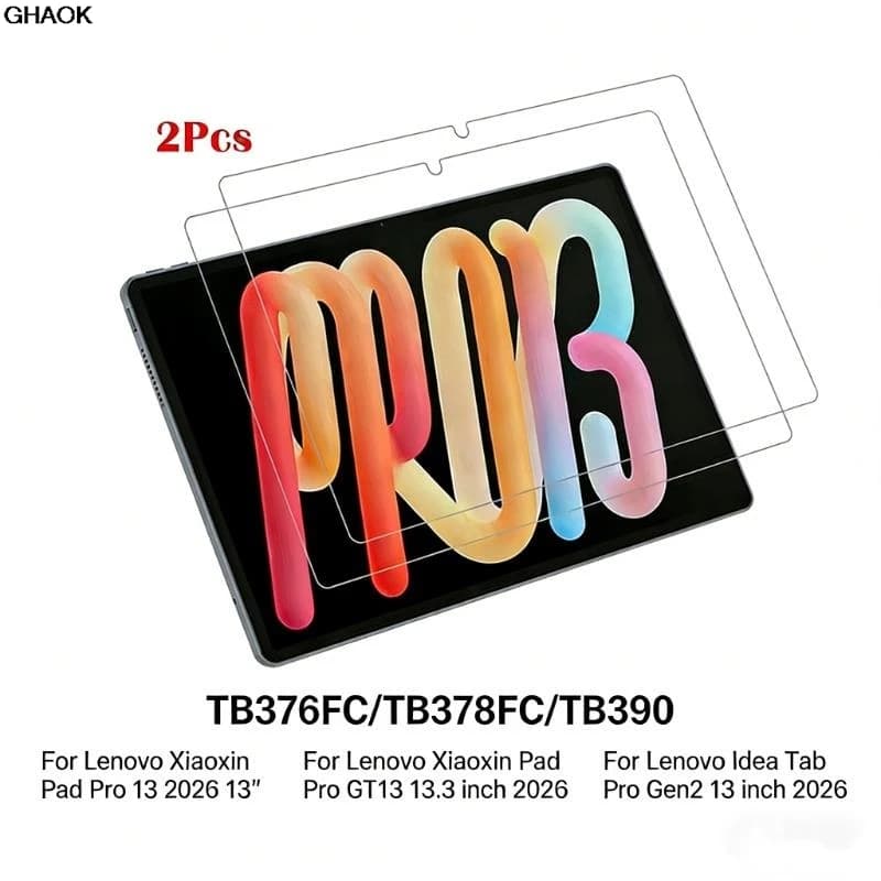 Pellicola Protettiva in Vetro Temperato HD per Lenovo Xiaoxin Pad Pro13/GT13 2026, Protezione Schermo Anti-Graffio per Idea Tab Pro Gen2 TB376FC/390 13 Pollici