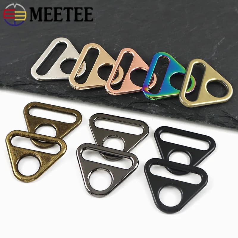 10/20 Pezzi Fibbie Metalliche 20-38mm per Bikini, Chiusura Antiscivolo, Collari per Animali Domestici, Cinghie per Borse, Fibbia Scorrevole a Tre Vie, Accessori Hardware