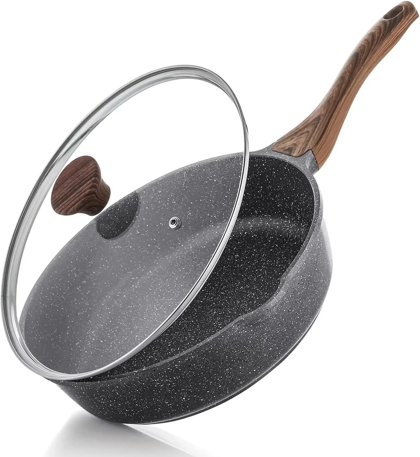 Anti-adhesive 10 Dustproof pan with Cover, Compatible with Induction, for Sana Cuisine