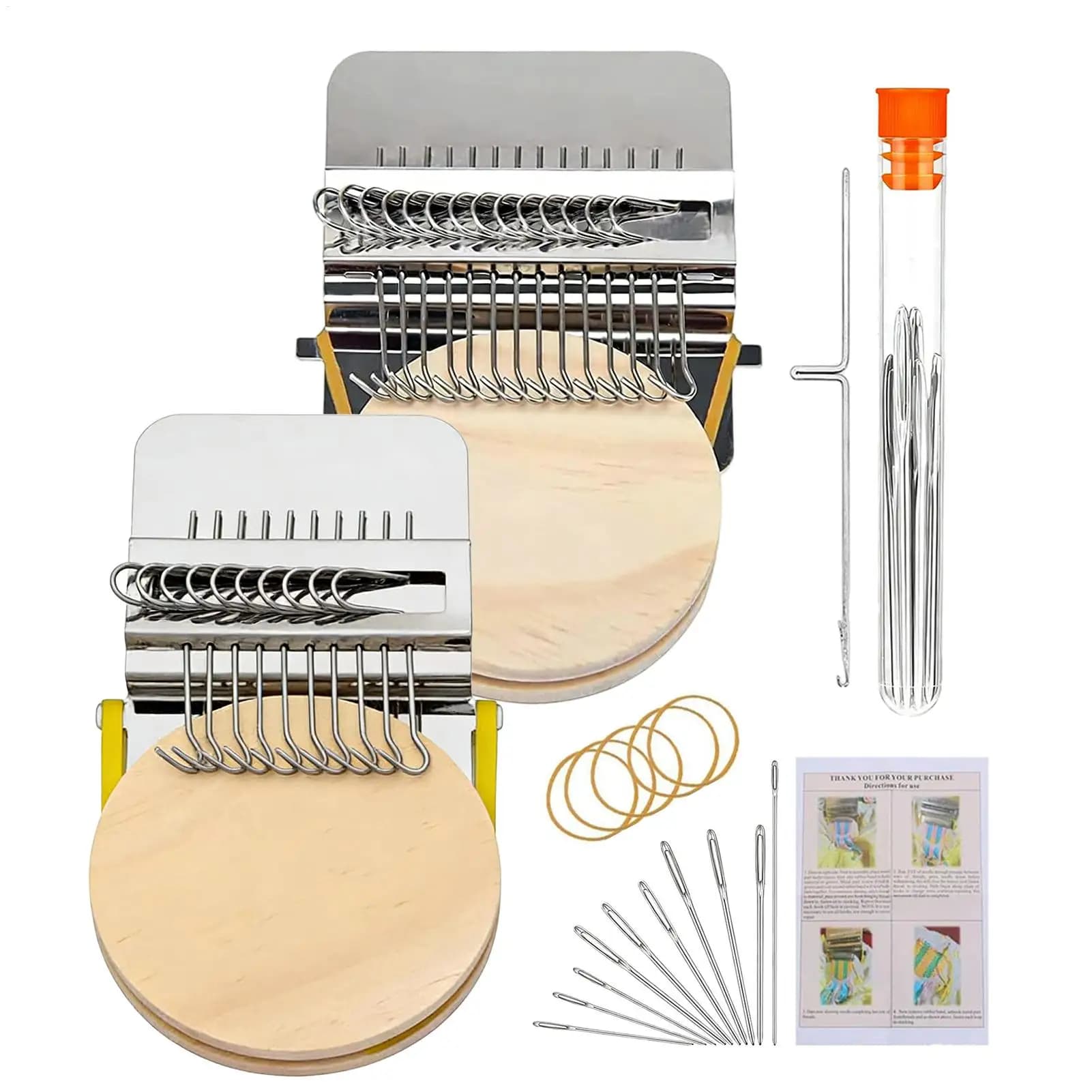 Kniting Patch Kit Portable Darning Loom for Beginners Holes Repair on Socks Clothes Tool Set Quickly Sewing Repair Accessories