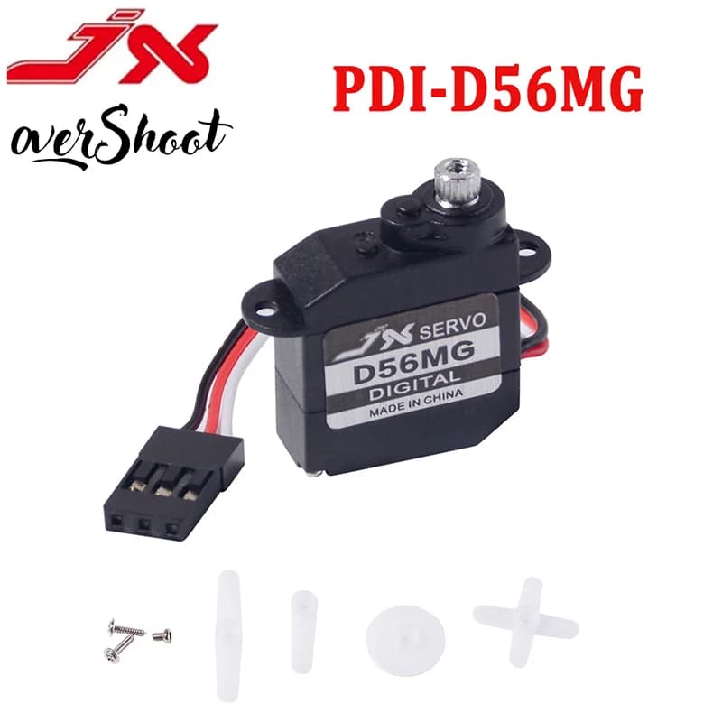 JX Servo PDI-D56MG 5.6g Metal Gear Digital Coreless Servo 0.89KG per RC Auto Elicottero Robot Aereo Aereo Drone FAI DA TE