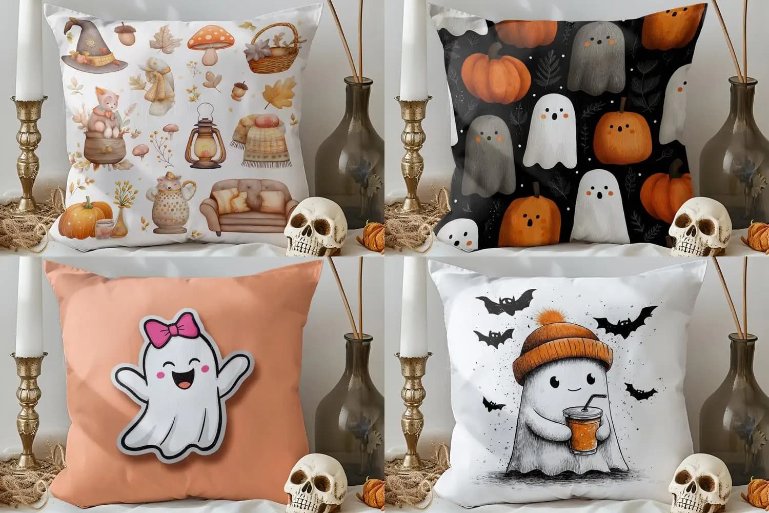 Decorazioni per la casa Fodera per cuscino con motivo animale carino e decorazioni per la casa a tema autunnale adatta per divano, camera da letto, auto