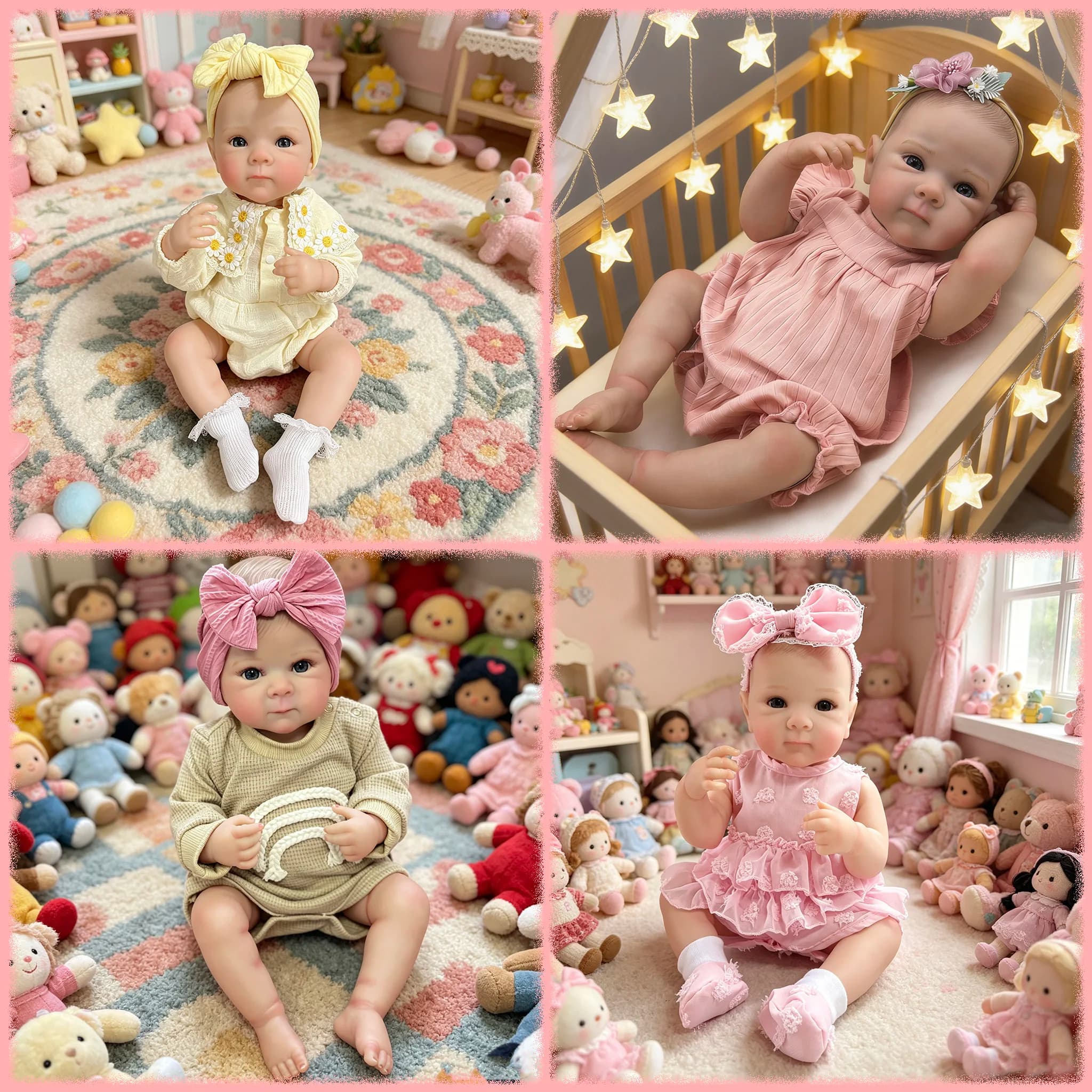 19Inch Multiple Styles Choose Bettie Full Vinyl Body Multiple Layers Painting Lifelike 3D Skin Reborn Doll Hand Drawn Hair