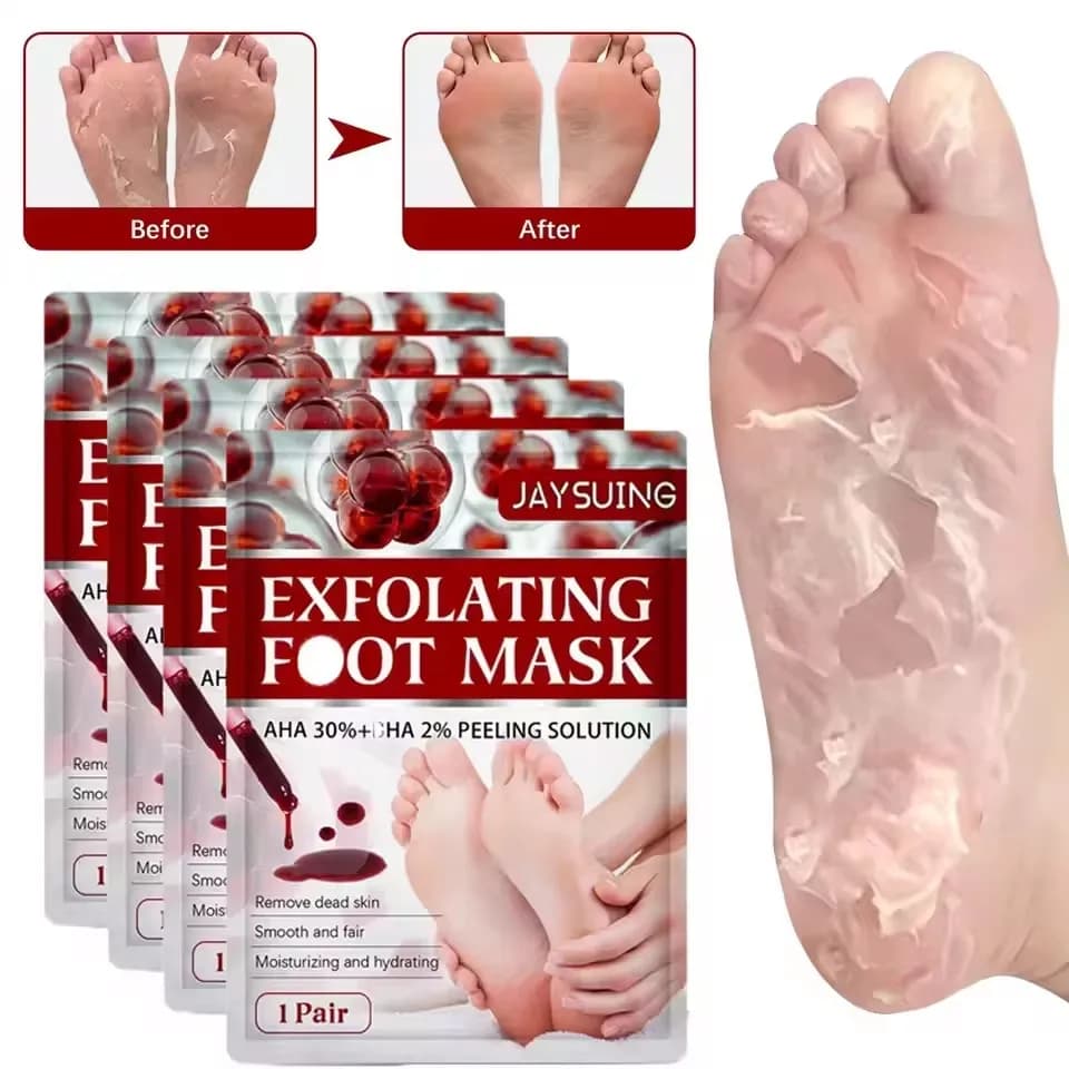 Maschera esfoliante per l'acido della frutta del piede Piedi secchi e grezzi screpolati, lenitiva i piedi e il tallone, rende i piedi lisci e morbidi Puro naturale