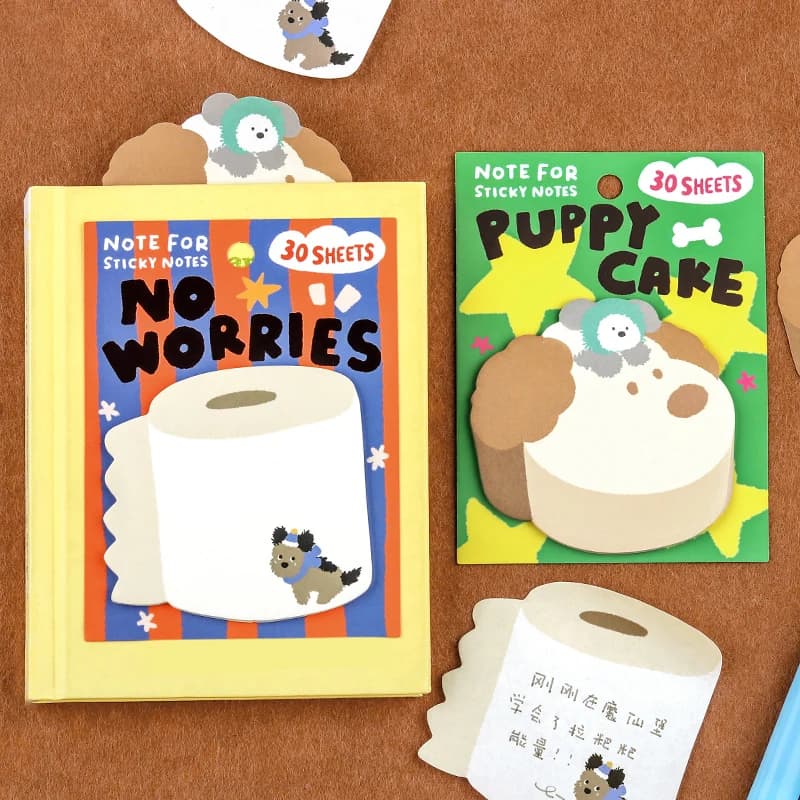 30 fogli simpatico cucciolo di gatto note adesive decorazione scrapbooking fai da te collage diario messaggio note carta di cancelleria