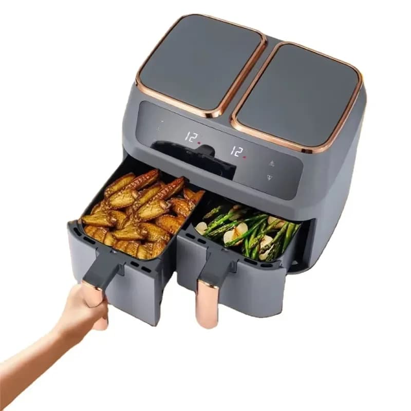 For Air Fryer Toaster Oven Hot Selling New Kitchen Appliance Double Two Dual Zone 2 Basket Steam Double Large Capacity Touch