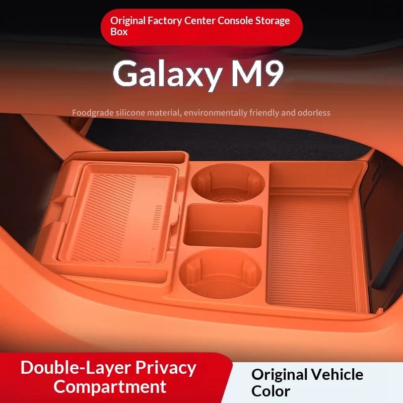 Adatto per 25 modelli di Geely Galaxy M9, scatola portaoggetti in silicone sotto la console centrale, scatola portaocchiali, accessori per auto
