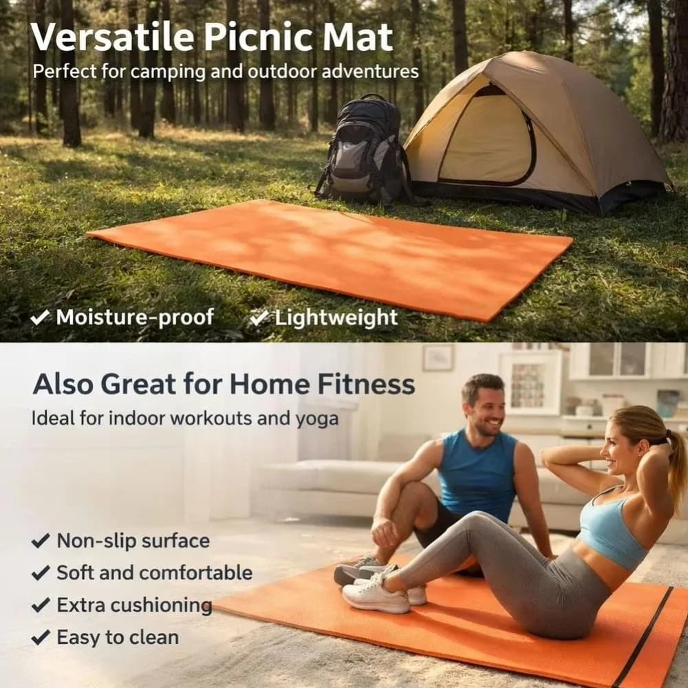 Multi-purpose 180×50cm Exercise Fitness Mat Non-Slip 6mm Thick Yoga Mat EVA Fitness Mat Gym Workouts