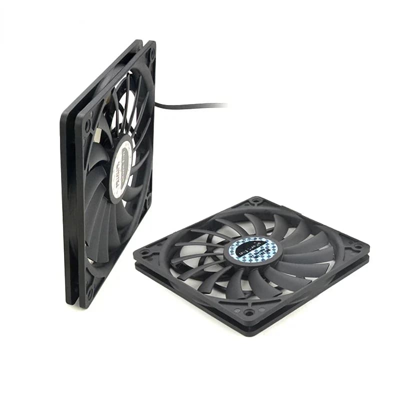 Ventola di raffreddamento ultrasottile da 12 mm di spessore per custodia ITX, dispositivo di raffreddamento PSU per armadio da gioco da 120 mm PWM 4PIN Controllo della temperatura Muto 2000 giri/min