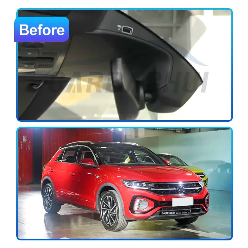 For VW Volkswagen T-Roc T Roc Troc 2017 2018 2019 2020 2021 2022~2026 , Plug and Play 4K Dashcam Wifi Dash Camera Video Recorder