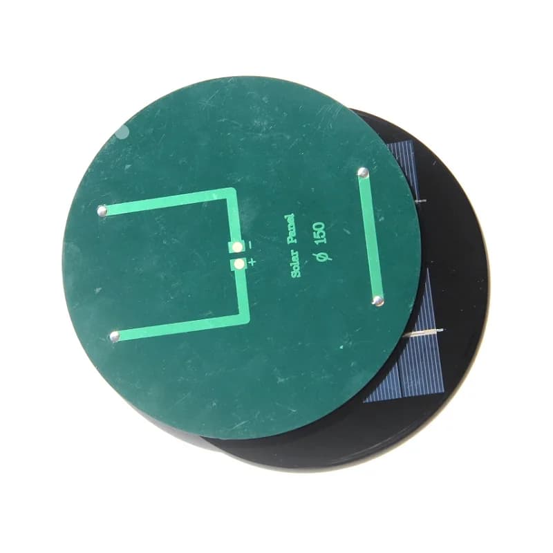 Pannello solare rotondo da 2 W 6 V Diametro 150 MM Celle solari circolari policristalline per caricabatterie per kit di studio epossidico leggero da 3,7 V fai da te