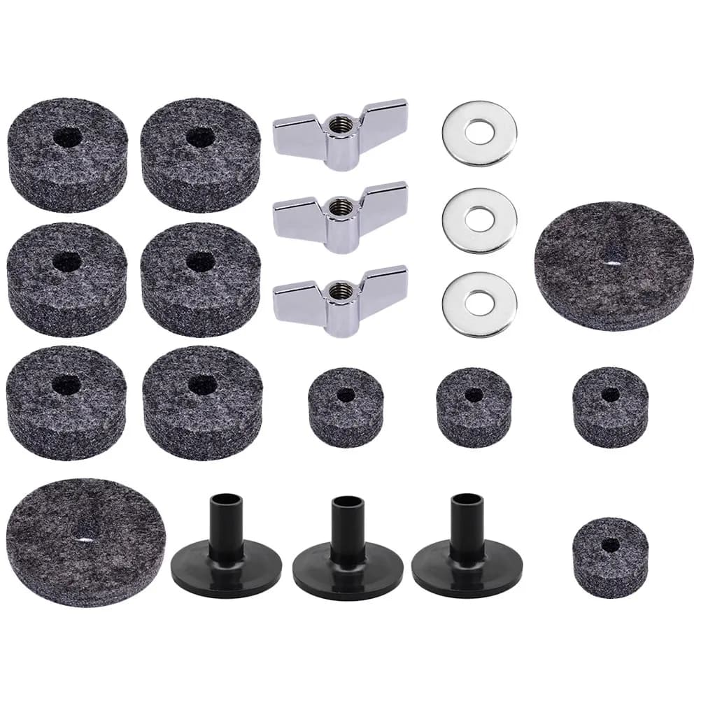 Set di feltro per piatti ottimizzato, set di cuscinetti antivibrazione per piatti, accessori di ricambio per batteria, per la chiarezza del suono di tutte le batterie