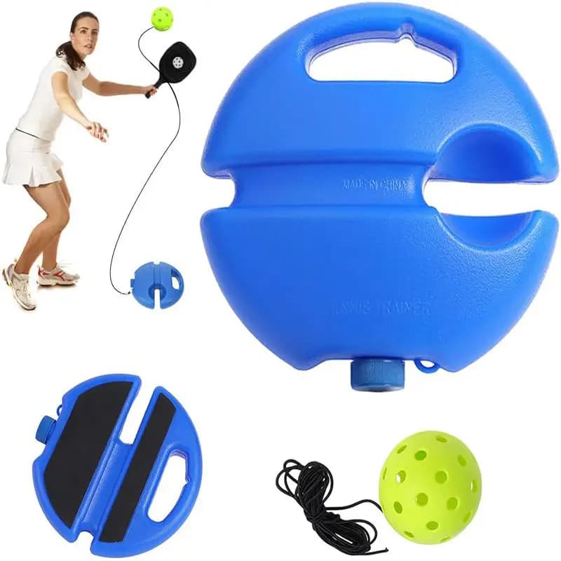 Pickleball Trainer Pickleball Foro per pallina con corda Cintura per iniezione d'acqua Trainer per autoapprendimento Attrezzatura per esercizi con smorzatore da tennis