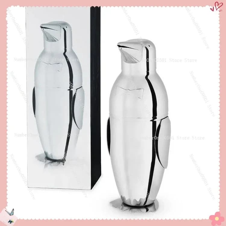 Strumento per mescolare bar Shaker per barista Tazza Creative Penguin Shaker per cocktail da 500 ml in acciaio inossidabile