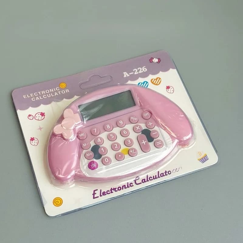 Calcolatrice Anime Pink Melody Silenziosa Mini per Ragazze, Calcolatrice Carina Cinnamoroll, Strumento Matematico Educativo Portatile Adorabile