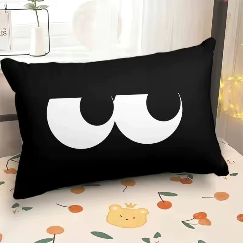 Divertente federa per cuscino con emoji, fodera decorativa rettangolare per cuscino, per casa, divano, dormitorio, letto, regalo, morbida e confortevole