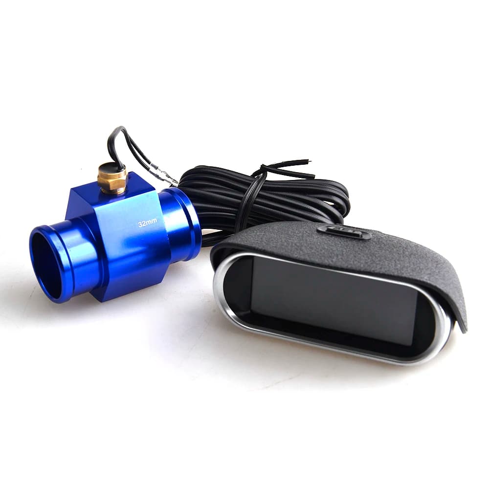 12V 24V Digitale Indicatore di Temperatura Dell'acqua + Volt Sensore di Temperatura Dell'acqua Testa Spina Comune Tubo Sensore Tubo Radiatore Adattatore 1/8NPT